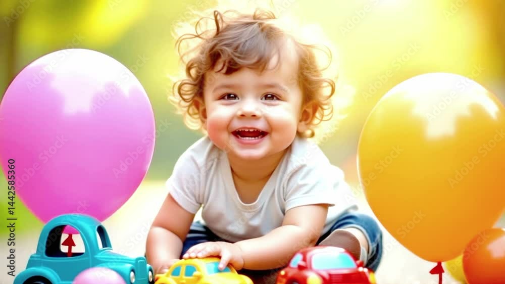 Little children are laughing and playing. Toddler animation Little children are laughing and playing. Toddler animation