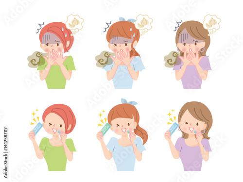 口臭の悩みビフォーアフターの女性達