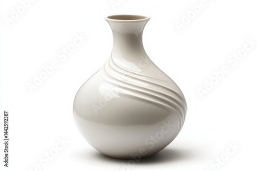 A white vase on white background