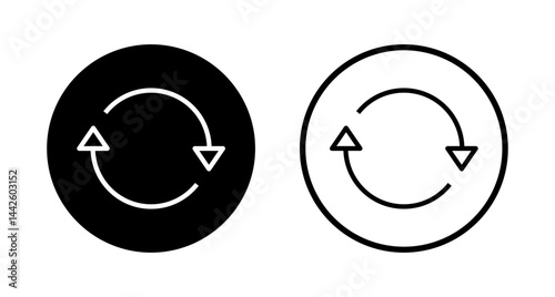 Refresh icon logo design. Reload sign and symbol. Update icon.
