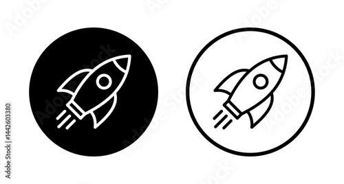 Rocket icon logo design. Startup sign and symbol. rocket launcher icon