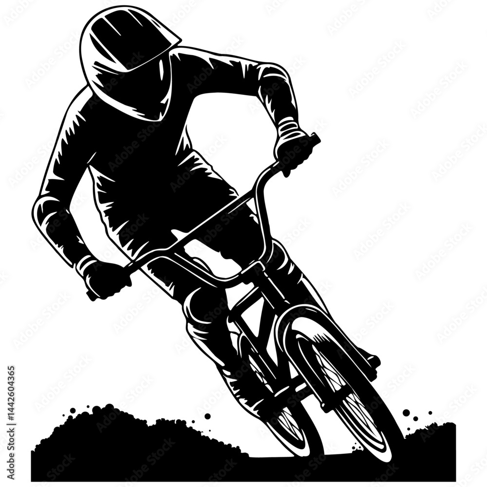 Naklejka premium BMX Bike Racing Illustration.