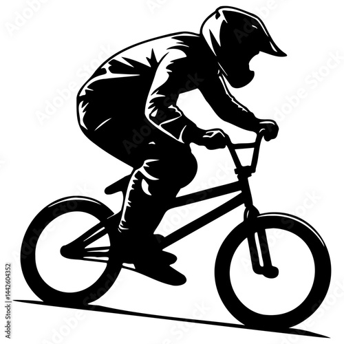 BMX Bike Racing Illustration.