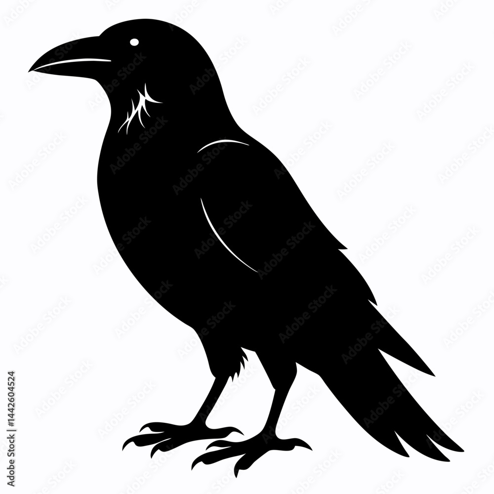Fototapeta premium Flying Crow Silhouette Design