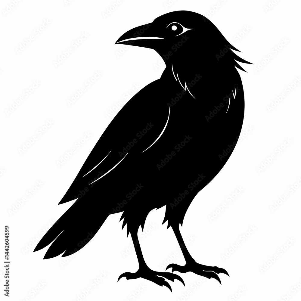Obraz premium Flying Crow Silhouette Design