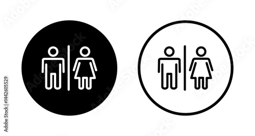 Toilet icon logo design. Girls and boys restrooms sign and symbol. bathroom sign. wc, lavatory