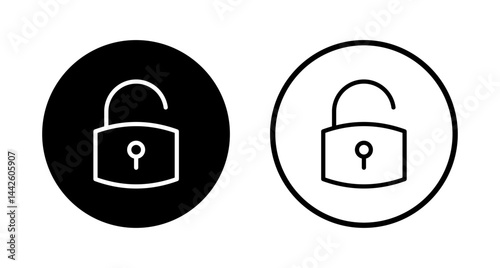 Unlock icon logo design. Unlock sign and symbol. unlocked padlock icon