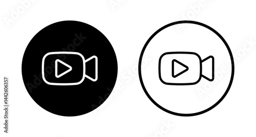 Video icon logo design. video camera sign and symbol. movie sign. cinema