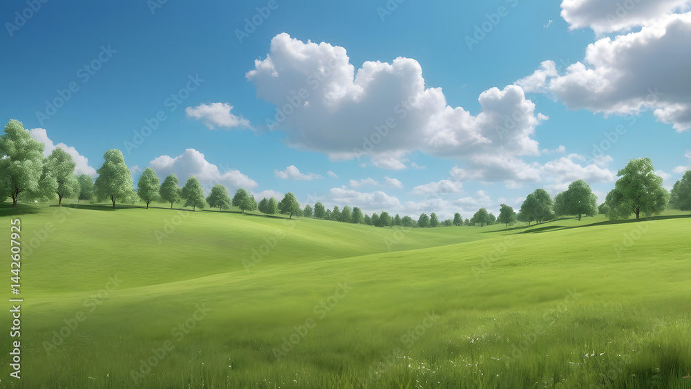 green field and blue sky green field and blue sky