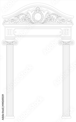 Contouring coloring of classical arch