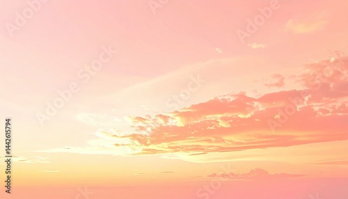 Sunset serenity over the ocean coastal landscape digital artwork tranquil environment wide-angle view nature's beauty