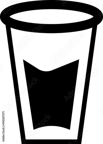 classic water glass icon. Soft Water drops Line icon, Design, Pixel perfect, Editable stroke. Logo, Sign, Symbol. falling drops into glass pipe icon Refreshing Hydration on transparent background