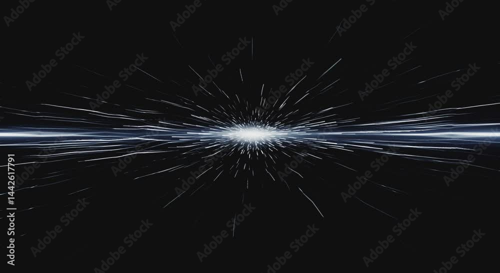 white starburst light zoom effect animation