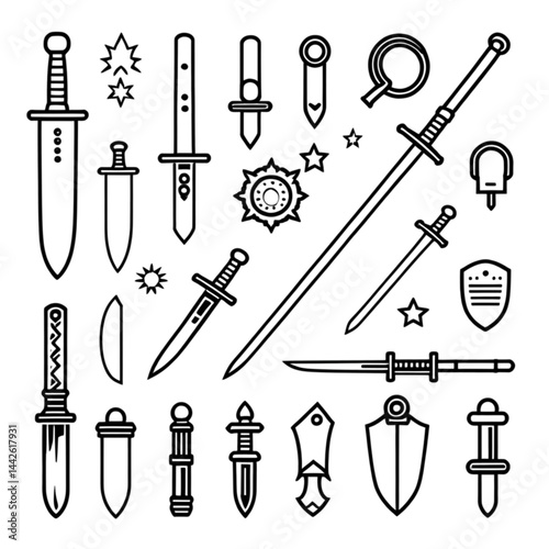 ギアと剣のエンブレムセット｜Gear and Sword Emblem Set
