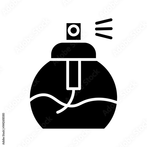 perfume bottle icon white on background