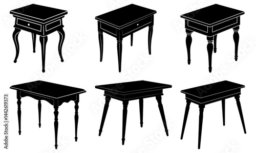 Shaker Style Table silhouette vector