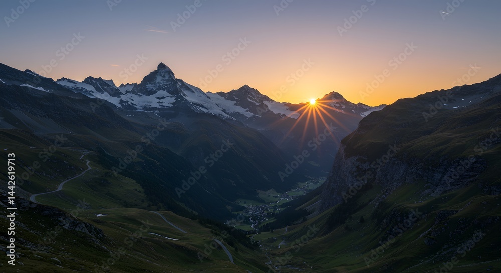 Mountain Peak Sunset View Mountain Peak Sunset View