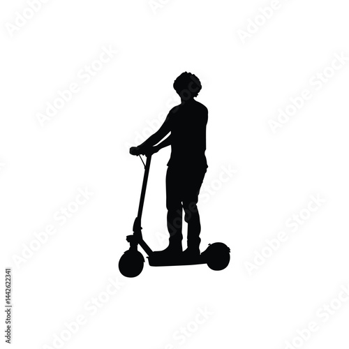 boy with scooter
