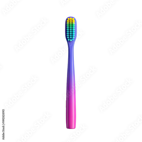 Vibrant Rainbow Toothbrush for Oral Hygiene and Bathroom Decor