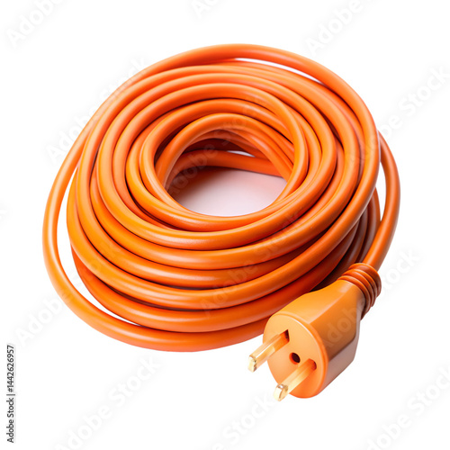 Extension cord isolated on transparent background 