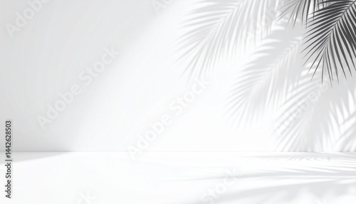 Calm shadows and light play minimalist interior photography indoor space top-down view serenity concept