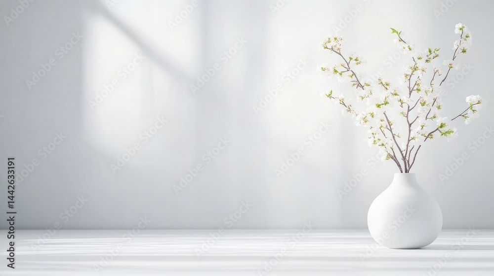 Simple spring blossoms in a vase Simple spring blossoms in a vase