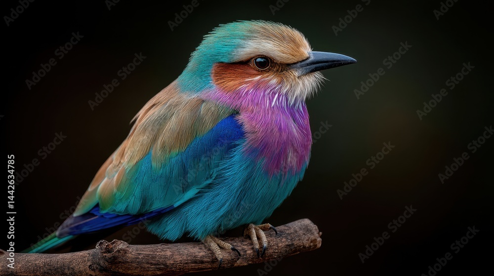 Fototapeta premium Lilac-Breasted Roller: A Vibrant African Bird
