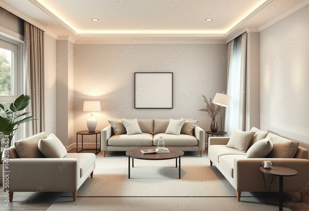 Fototapeta premium Cosy living room interior