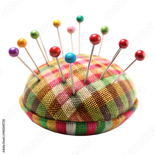 Pin cushion isolated on transparent background 