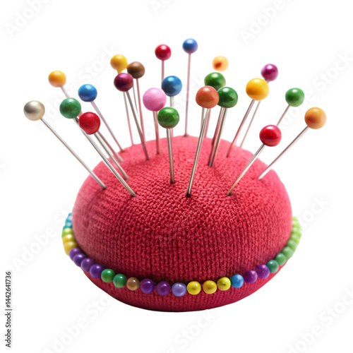 Pin cushion isolated on transparent background 