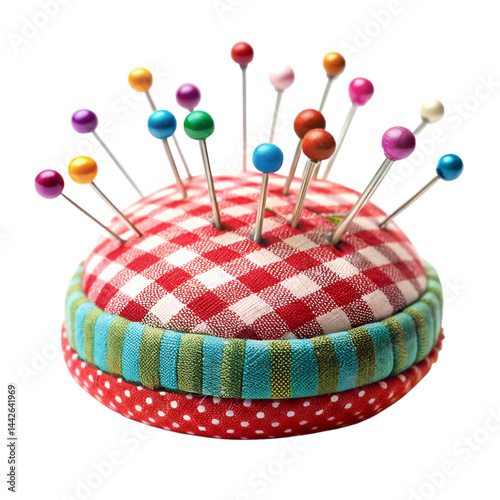 Pin cushion isolated on transparent background 