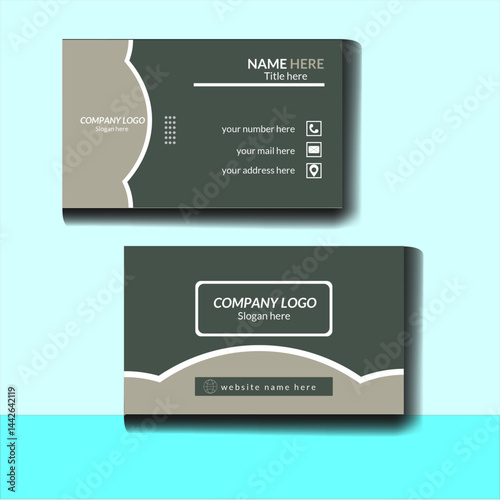 corporate minimalist stylish modern creative and unique business card template design