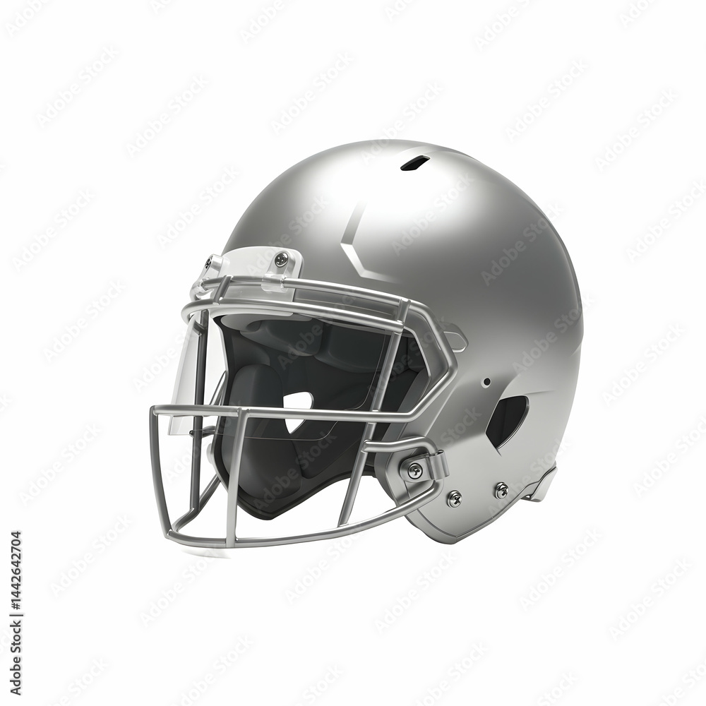 Naklejka premium Silver Football Helmet Gridiron Gear