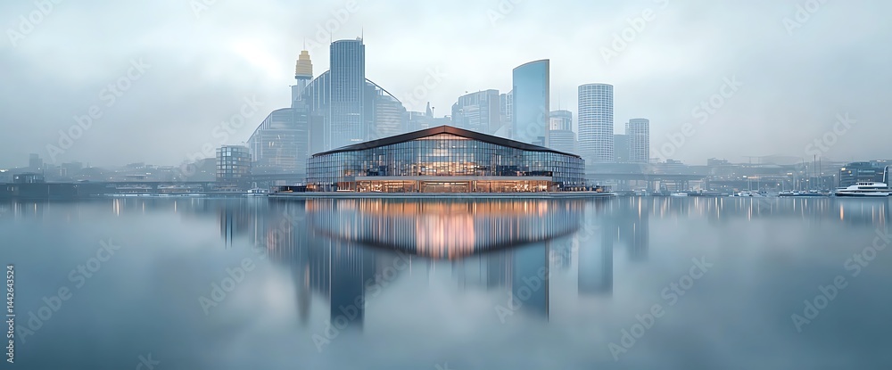 Fototapeta premium Misty Metropolis Architecture