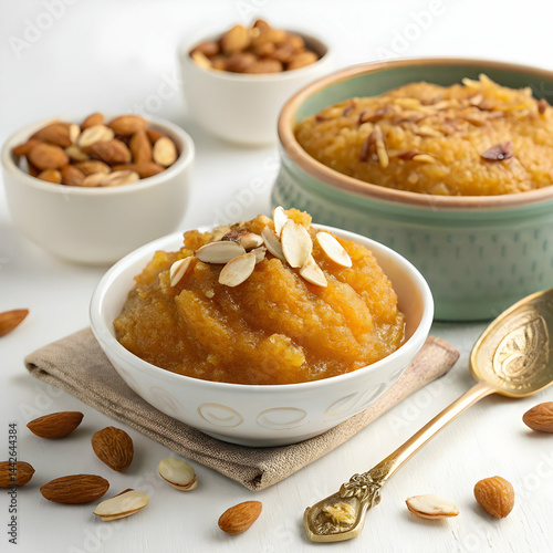 Delicious Moong Dal Halwa Recipe: Indian Sweet Dessert with Almonds