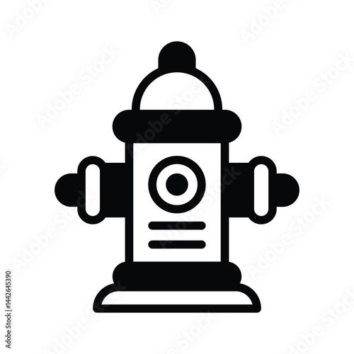 Water hydrant icon creatively designed in glyph style