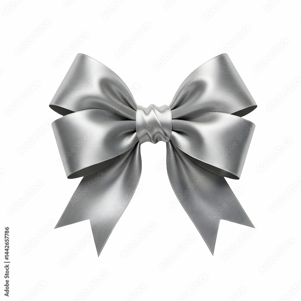 Silver Bow Image Stock Photo of Elegant Gray Ribbon Bow Silver Bow Image Stock Photo of Elegant Gray Ribbon Bow
