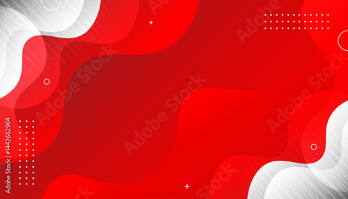 Abstract Red Curvy Background Design