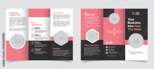 Trifold Brochure Template Design with Vector file