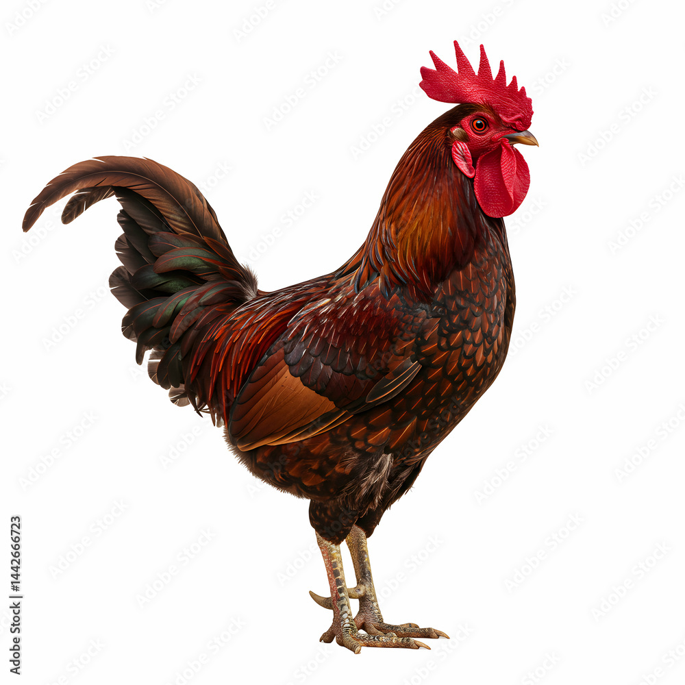 Fototapeta premium Rooster Image HighResolution Farm Animal Photo