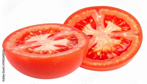 Wallpaper Mural Sliced tomato isolated on white. Torontodigital.ca