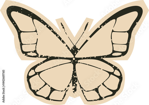 Vintage Paper Butterfly