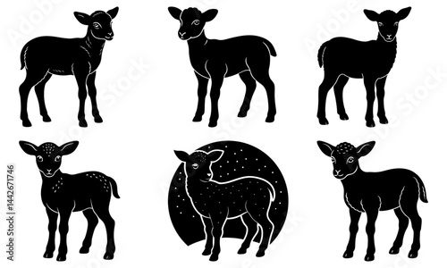 Lamb Silhouette vector