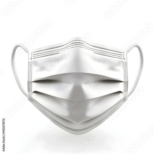 Obraz na płótnie White surgical mask floating on white background w salonie