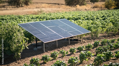 Solar panels for agricultural water pumping