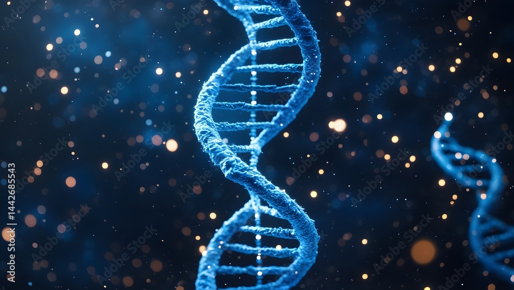 Obraz premium Dna structure helix strand genetic code biology science medical research
