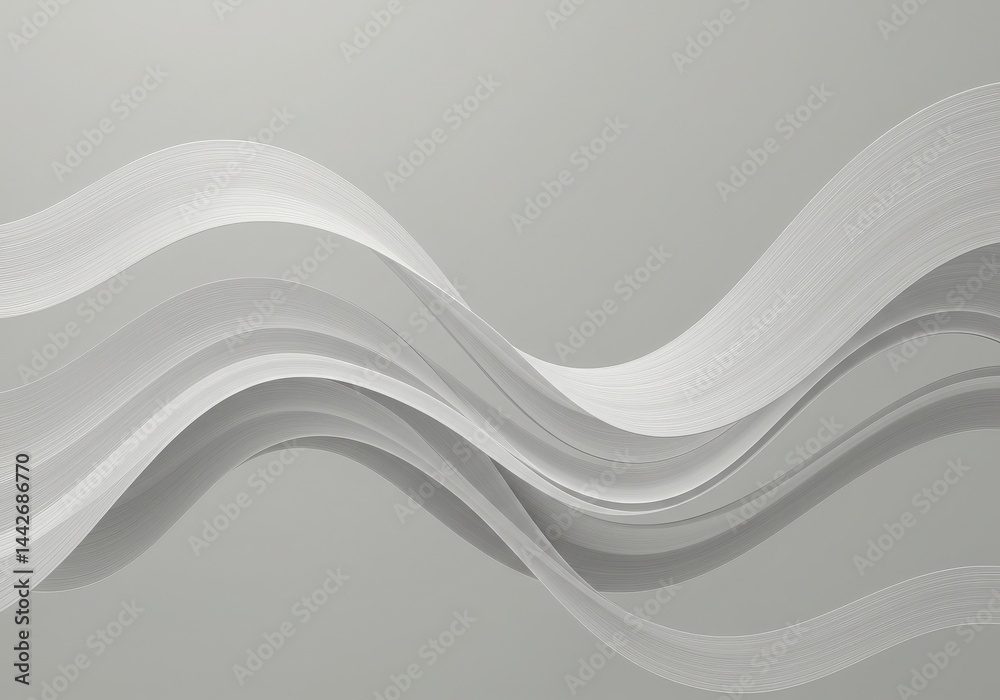 3D geometric white background shape wave backgrounds curve