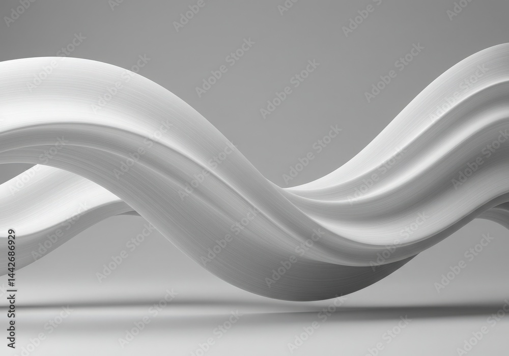 3D geometric white background shape wave backgrounds curve