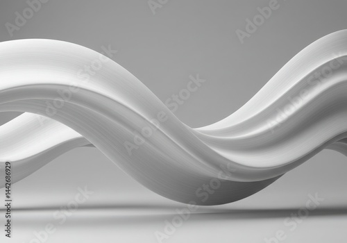 Obraz na płótnie 3D geometric white background shape wave backgrounds curve w salonie