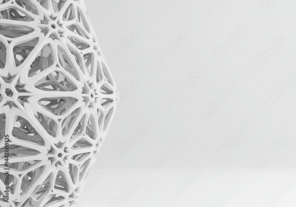 3D geometric white background shape wave backgrounds curve